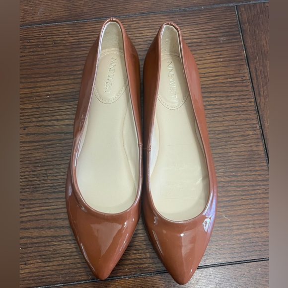 Nine West brown patent flats pointed toe NEW‎ - Picture 3 of 5